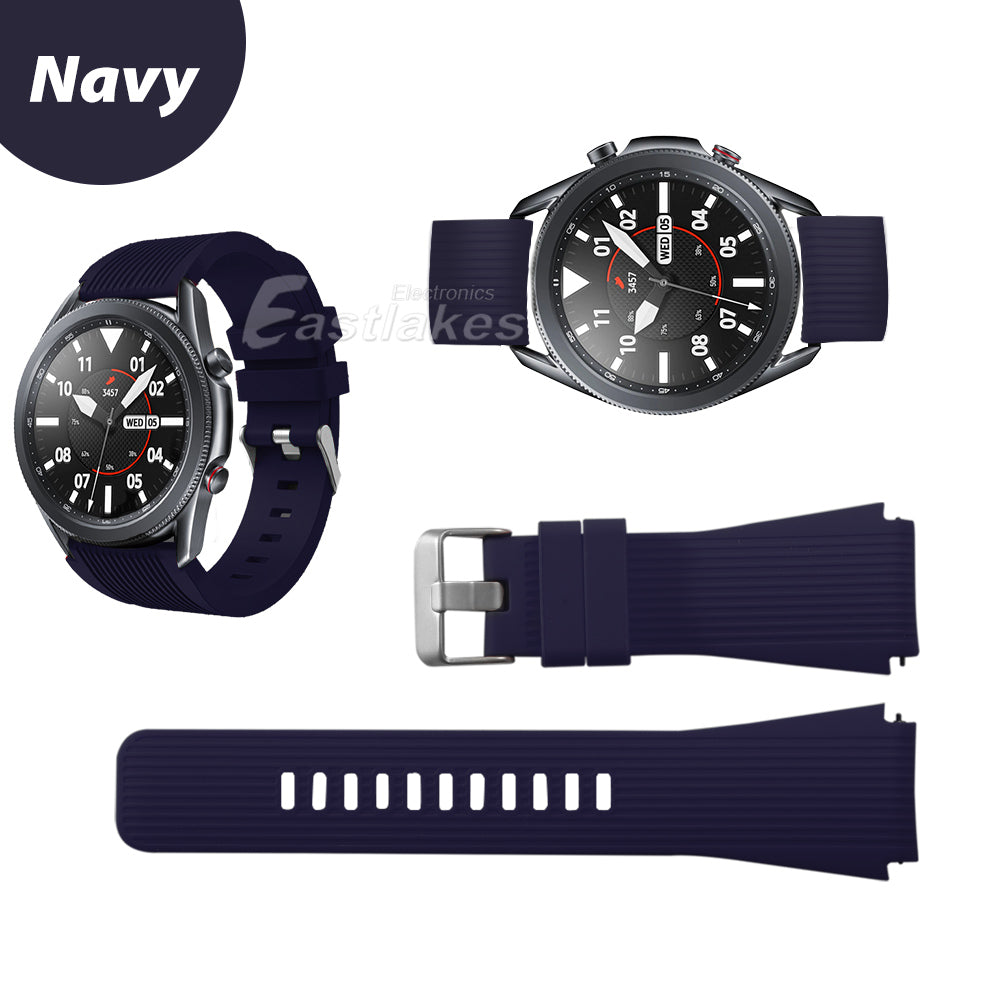 Navy Silicone Galaxy Watch 3 Band